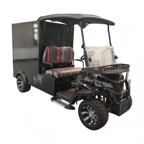 Yisen 2 Seater Enclosed Cargo Box 72V Battery Powered Electric Golf Cart