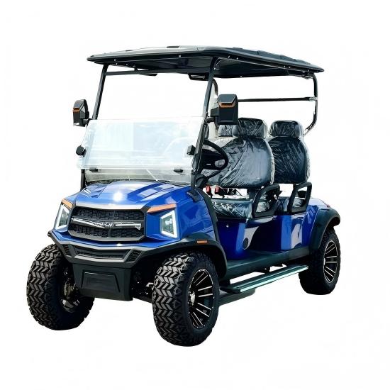 2026 Brand new blue electric golf cart with 4 seats and lithium battery