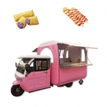 OEM Three-Wheeled Food Cart Mobile Street Kitchen Hot Dog Ice Cream Electric Food Cart