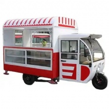 Food Truck Promotional Price Customized Mobile Hamburger Hot Dog Three-Wheel Food Cart