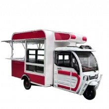 Customizable Outdoor Leisure Dining Truck Mobile Ice Cream Kiosk Three-Wheel Food Cart