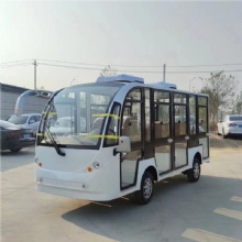 Factory customized 72V 11-seater electric sightseeing car for scenic spots, hotels, stadiums and resorts
