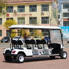 6 Seats White Electric Vehicle Golf Carts