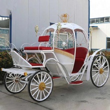 White Electric Cinderella Pumpkin Carriage Wedding Sightseeing Play Horse Drawn Carriage