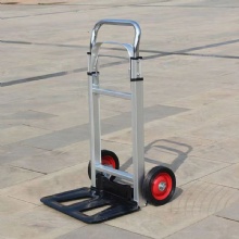 Foldable Aluminum Alloy Luggage Truck Hand-Pulled Truck Portable Cargo Truck Small Trolley Truck