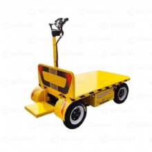 Rubber Wheel 500kg Platform Trolley Electric Flat Cargo Loading Cart Transport Tools for Warehouse Logistic