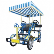 Electric Powered Blue Color Custom 4 Seats Club Car Electric Sightseeing Bus Tandem for Sale