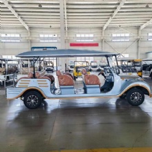 Retro-style custom-colored sightseeing electric vintage car