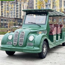 Retro-style custom-colored sightseeing electric vintage car