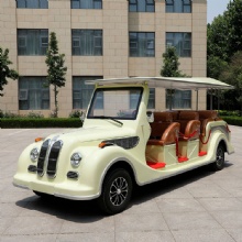 Retro-style custom-colored sightseeing electric vintage car