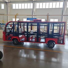 定制款高配带空调14座封闭款观光巴士