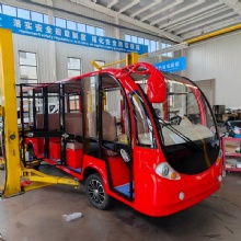 定制款高配带空调14座封闭款观光巴士