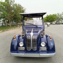 Retro-style custom-colored sightseeing electric vintage car